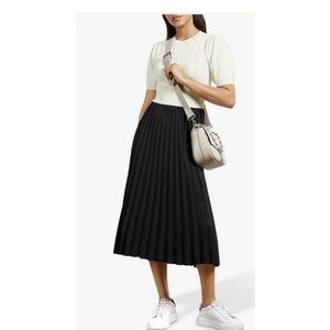 Ted Baker Knito Dress Black White Pleated